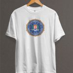 Remera Estampada Unisex FBI – Blanca