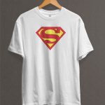 Remera Estampada Unisex Superman Logo Classic – Blanca