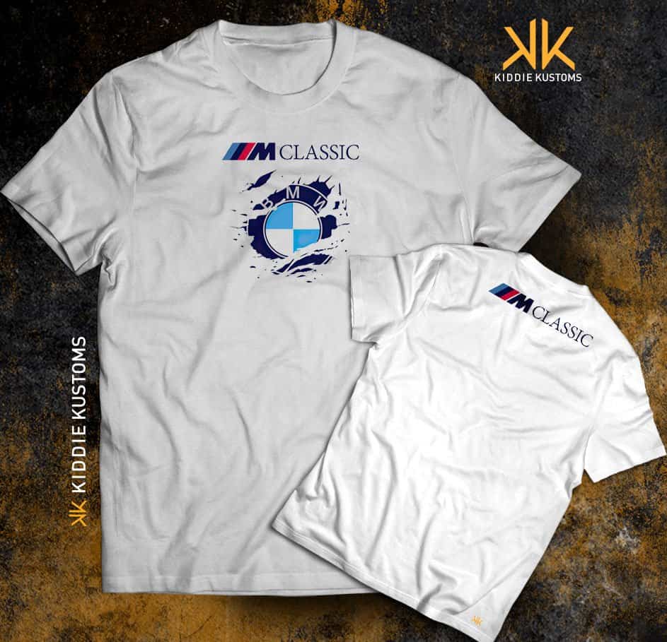 Remera Estampada BMW Classic Logo – Blanca